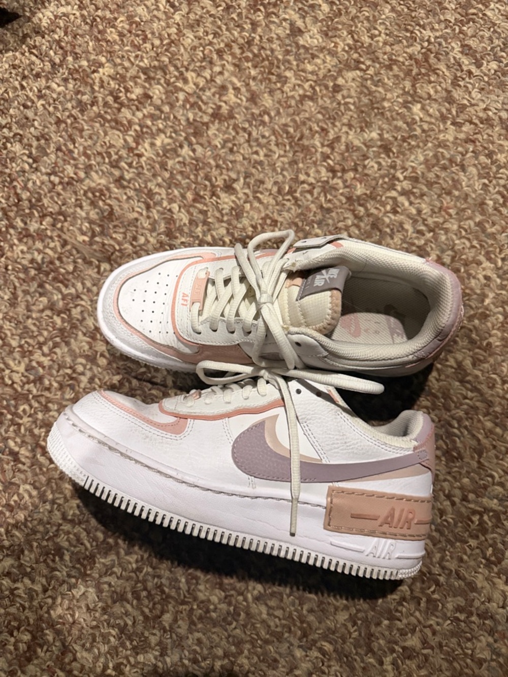 Nike Low-Top Sneakers - White with Pink & Lavender Accents